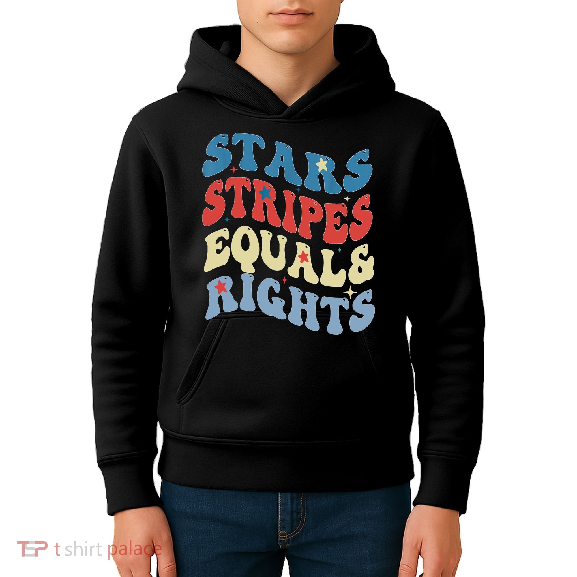Stars Stripes And Equal Rights 4th Of July Womens Rights Kids Hoodie