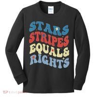 Stars Stripes And Equal Rights 4th Of July Womens Rights Kids Long Sleeve Shirt thumb 0