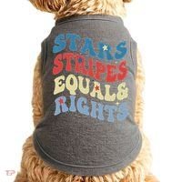 Stars Stripes And Equal Rights 4th Of July Womens Rights Doggie Tank thumb 0