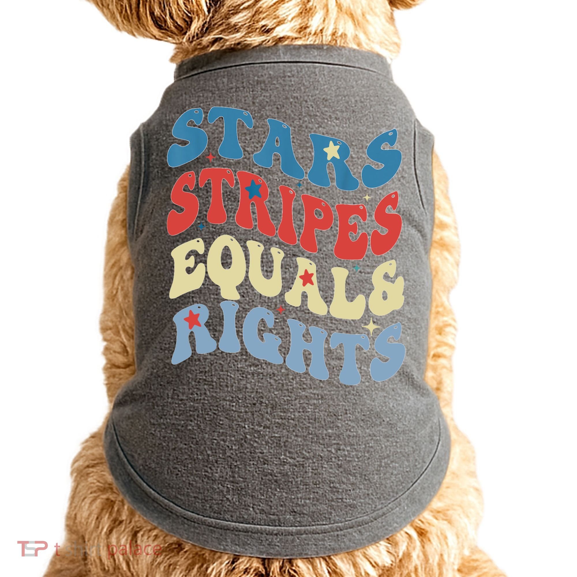 Stars Stripes And Equal Rights 4th Of July Womens Rights Doggie Tank