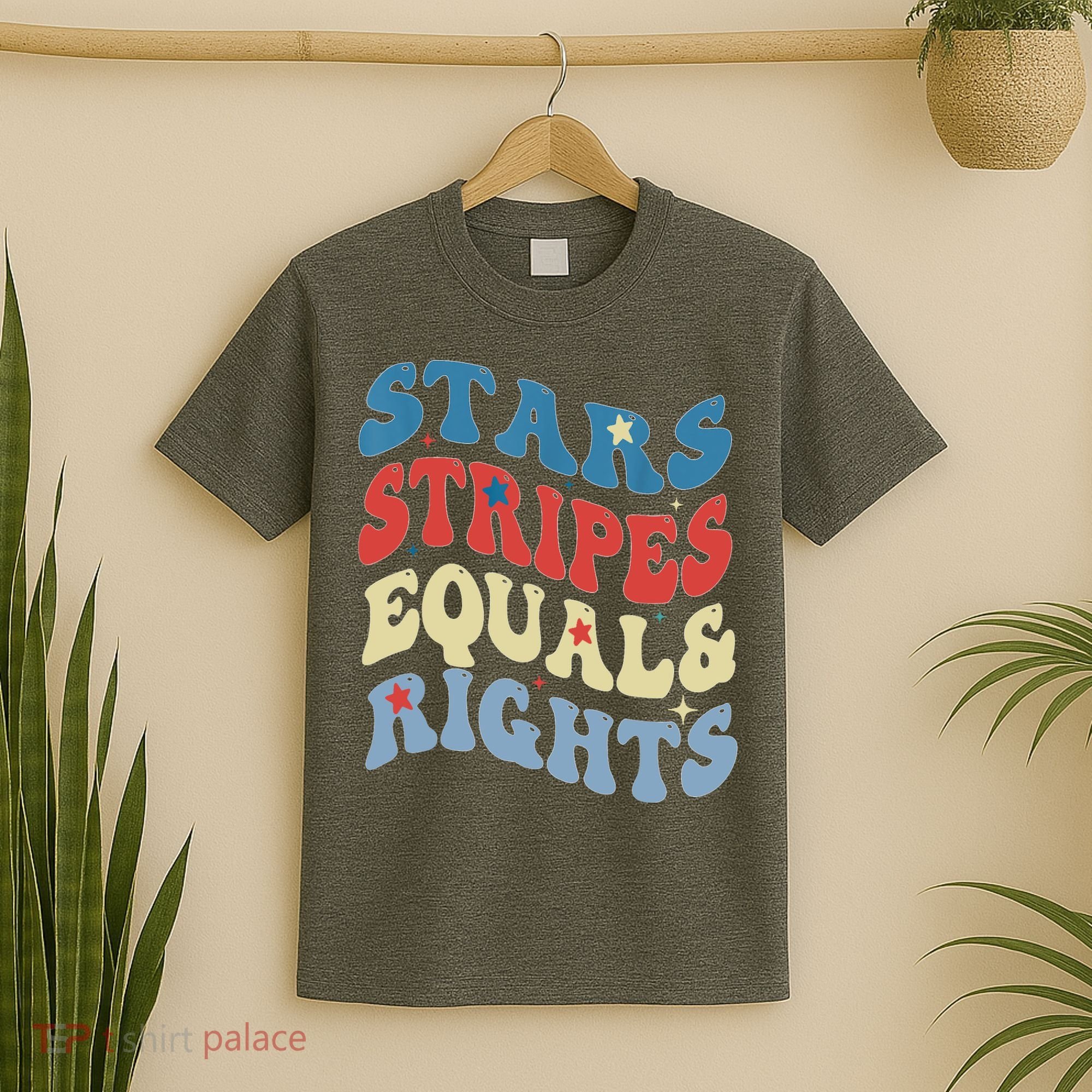 Stars Stripes And Equal Rights 4th Of July Womens Rights T-Shirt