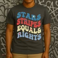 Stars Stripes And Equal Rights 4th Of July Womens Rights T-Shirt thumb 3