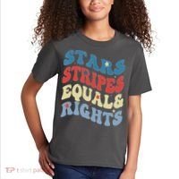 Stars Stripes And Equal Rights 4th Of July Womens Rights Kids T-Shirt thumb 2