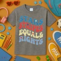 Stars Stripes And Equal Rights 4th Of July Womens Rights Kids T-Shirt thumb 3