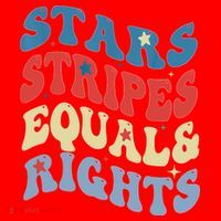 Stars Stripes And Equal Rights 4th Of July Womens Rights Santa Hat thumb 1
