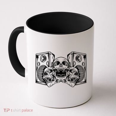 Skull Speakers Audio Gothic Regular Coffee Mug