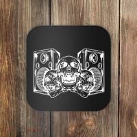 Skull Speakers Audio Gothic Regular Coaster thumb 0
