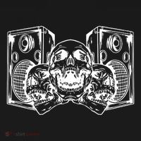 Skull Speakers Audio Gothic Regular Pajama Set thumb 2
