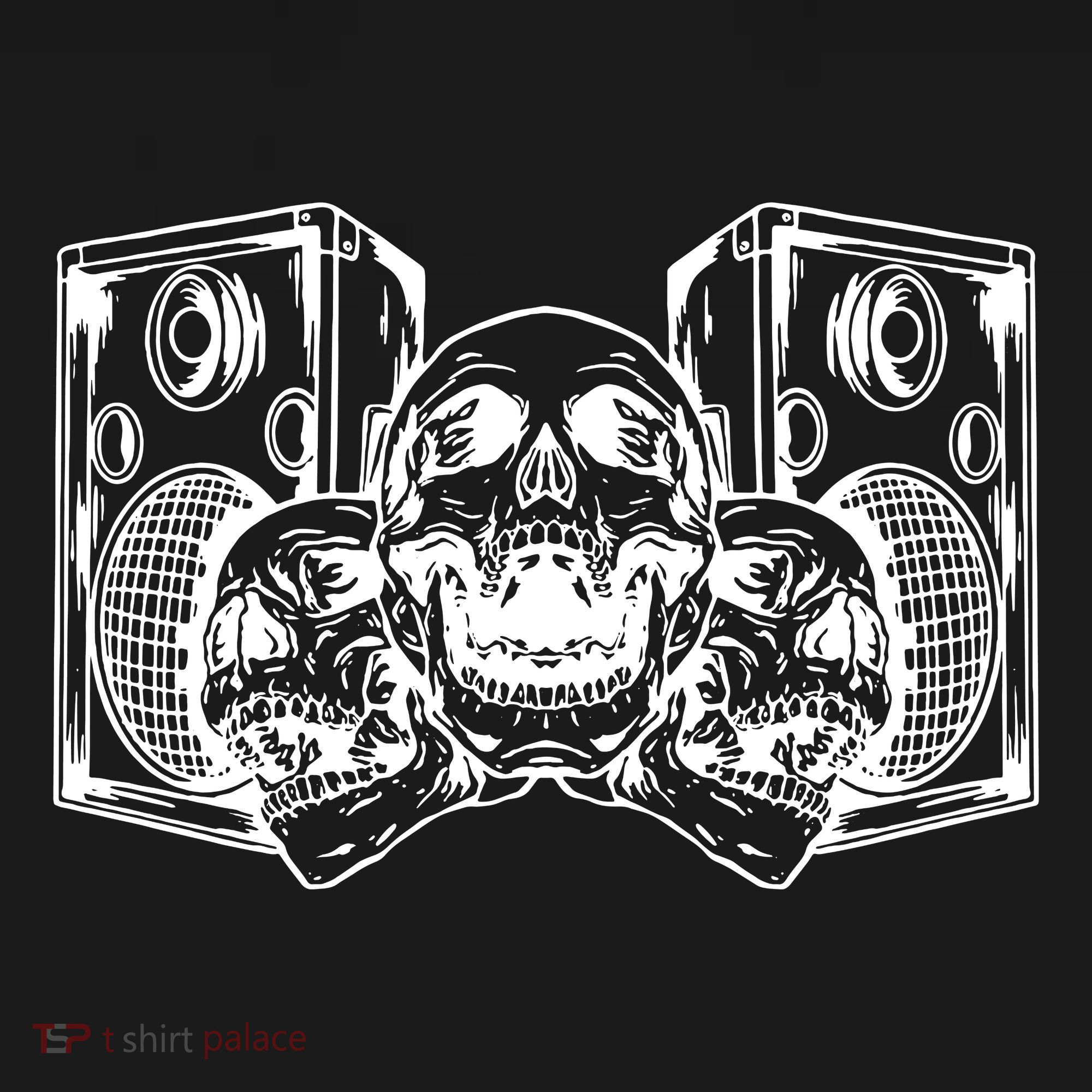 Skull Speakers Audio Gothic Regular Pajama Set