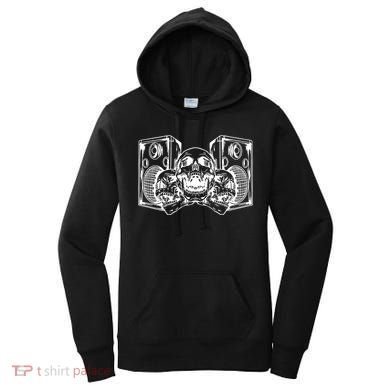 Skull Speakers Audio Gothic Regular Women's Hoodie