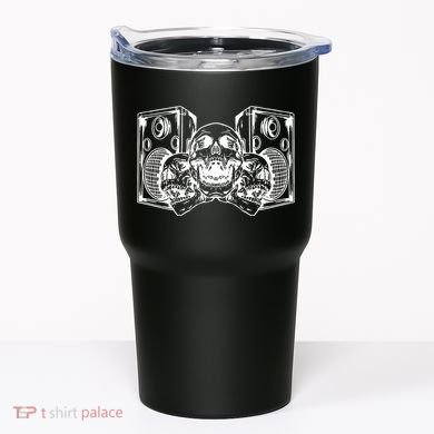 Skull Speakers Audio Gothic Regular Tumbler