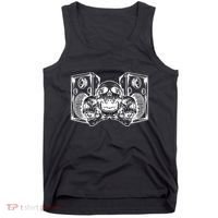 Skull Speakers Audio Gothic Regular Tank Top thumb 0