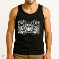 Skull Speakers Audio Gothic Regular Tank Top thumb 3