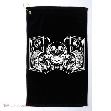 Skull Speakers Audio Gothic Regular Golf Towel