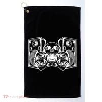 Skull Speakers Audio Gothic Regular Golf Towel thumb 0