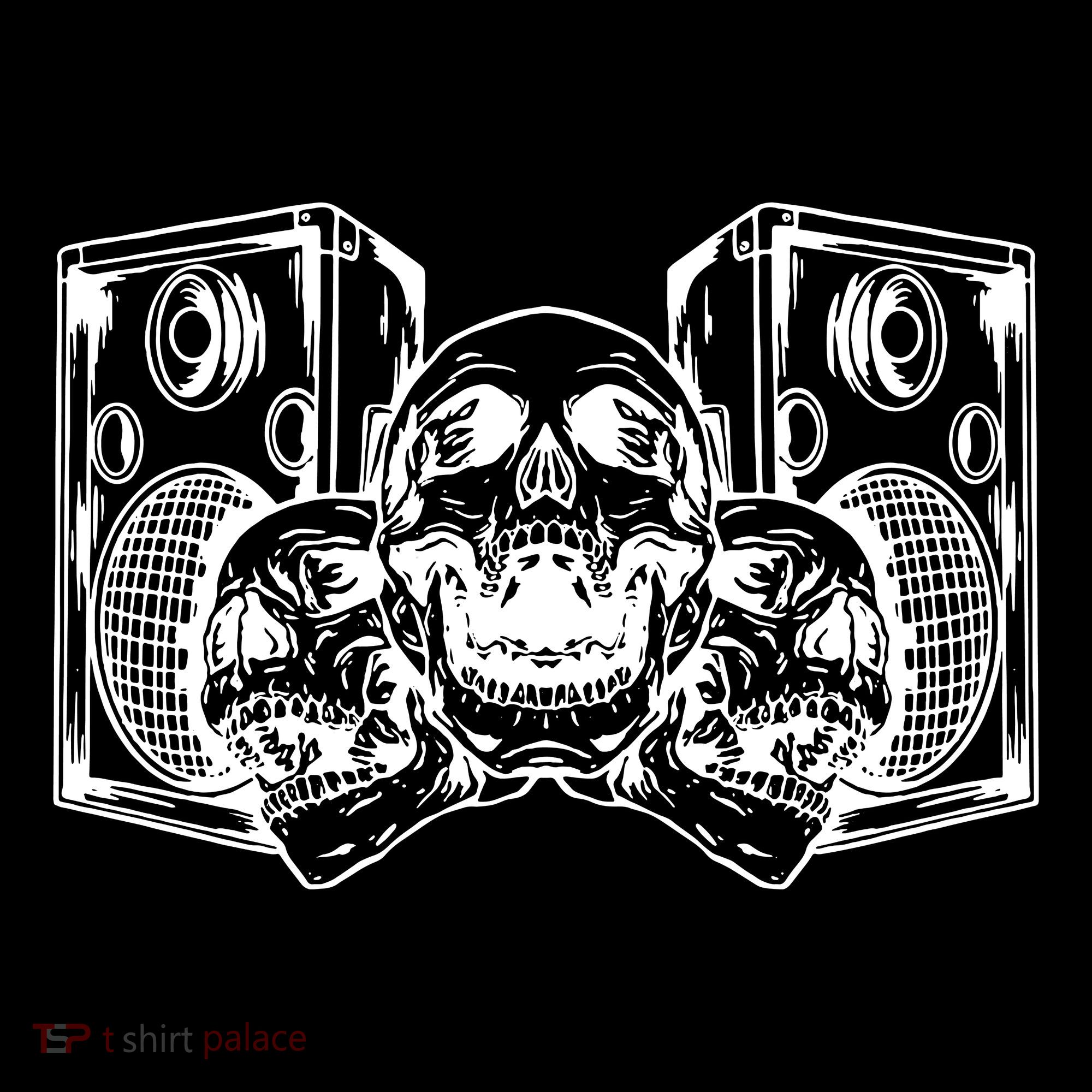 Skull Speakers Audio Gothic Regular Toddler T-Shirt