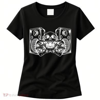 Skull Speakers Audio Gothic Regular Women's T-Shirt