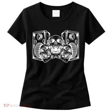 Skull Speakers Audio Gothic Regular Women's T-Shirt