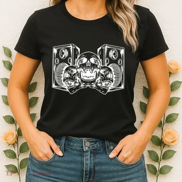 Skull Speakers Audio Gothic Regular Women's T-Shirt