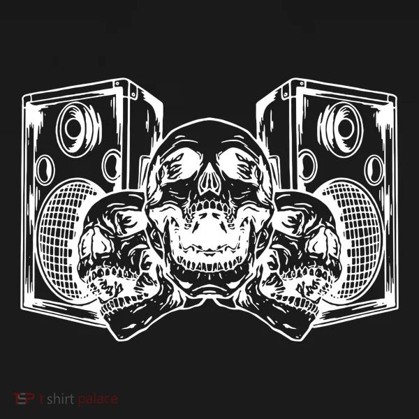 Skull Speakers Audio Gothic Regular Women's T-Shirt
