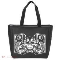 Skull Speakers Audio Gothic Regular Tote Bag thumb 0