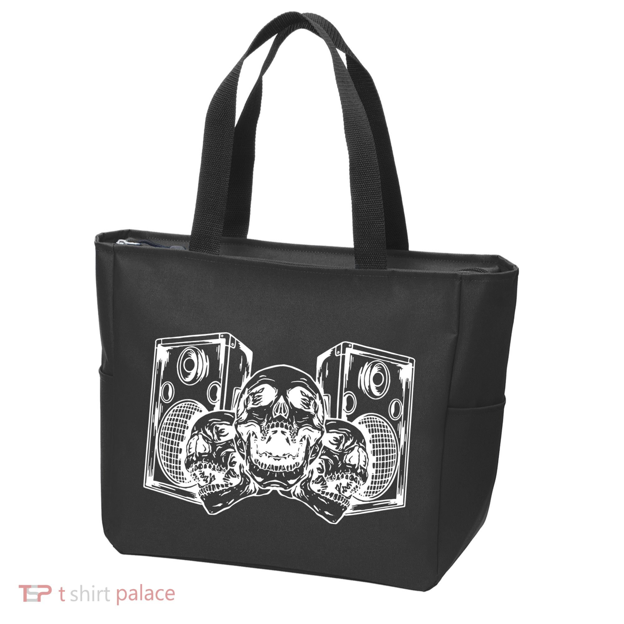Skull Speakers Audio Gothic Regular Tote Bag