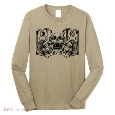 Skull Speakers Audio Gothic Regular Long Sleeve Shirt