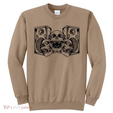 Skull Speakers Audio Gothic Regular Sweatshirt