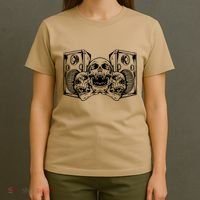 Skull Speakers Audio Gothic Regular T-Shirt thumb 4