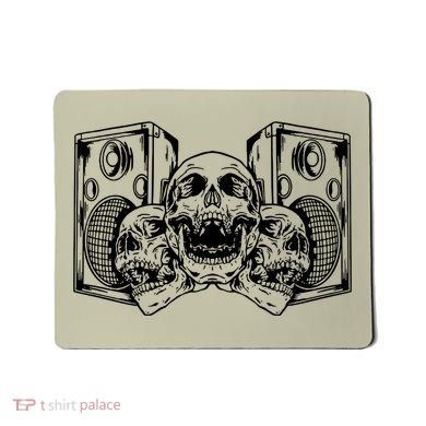 Skull Speakers Audio Gothic Regular Mousepad