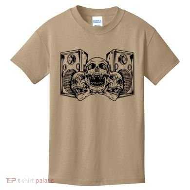 Skull Speakers Audio Gothic Regular Kids T-Shirt