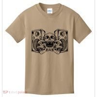 Skull Speakers Audio Gothic Regular Kids T-Shirt thumb 0