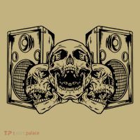 Skull Speakers Audio Gothic Regular Kids T-Shirt thumb 2