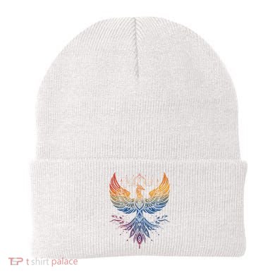 Spiritual Symbols And Sacred Geometry A Colorful Phoenix Beanie