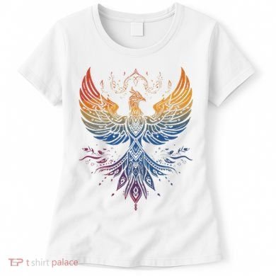 Spiritual Symbols And Sacred Geometry A Colorful Phoenix Women's T-Shirt