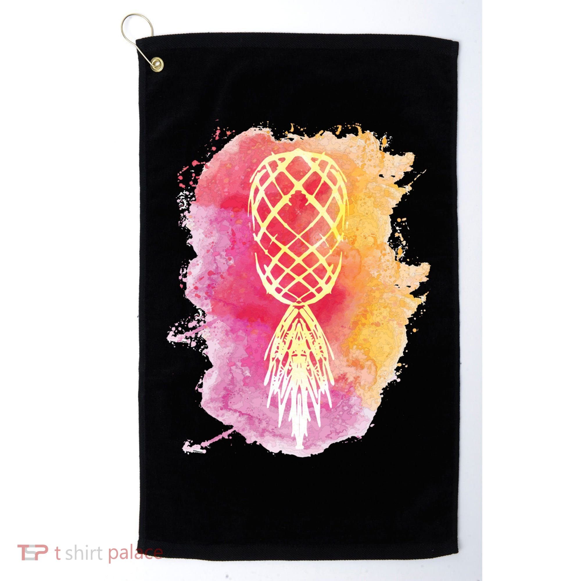 Swingers Subtle Artistic Upside Down Pineapple Gift Golf Towel