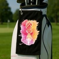 Swingers Subtle Artistic Upside Down Pineapple Gift Golf Towel thumb 2
