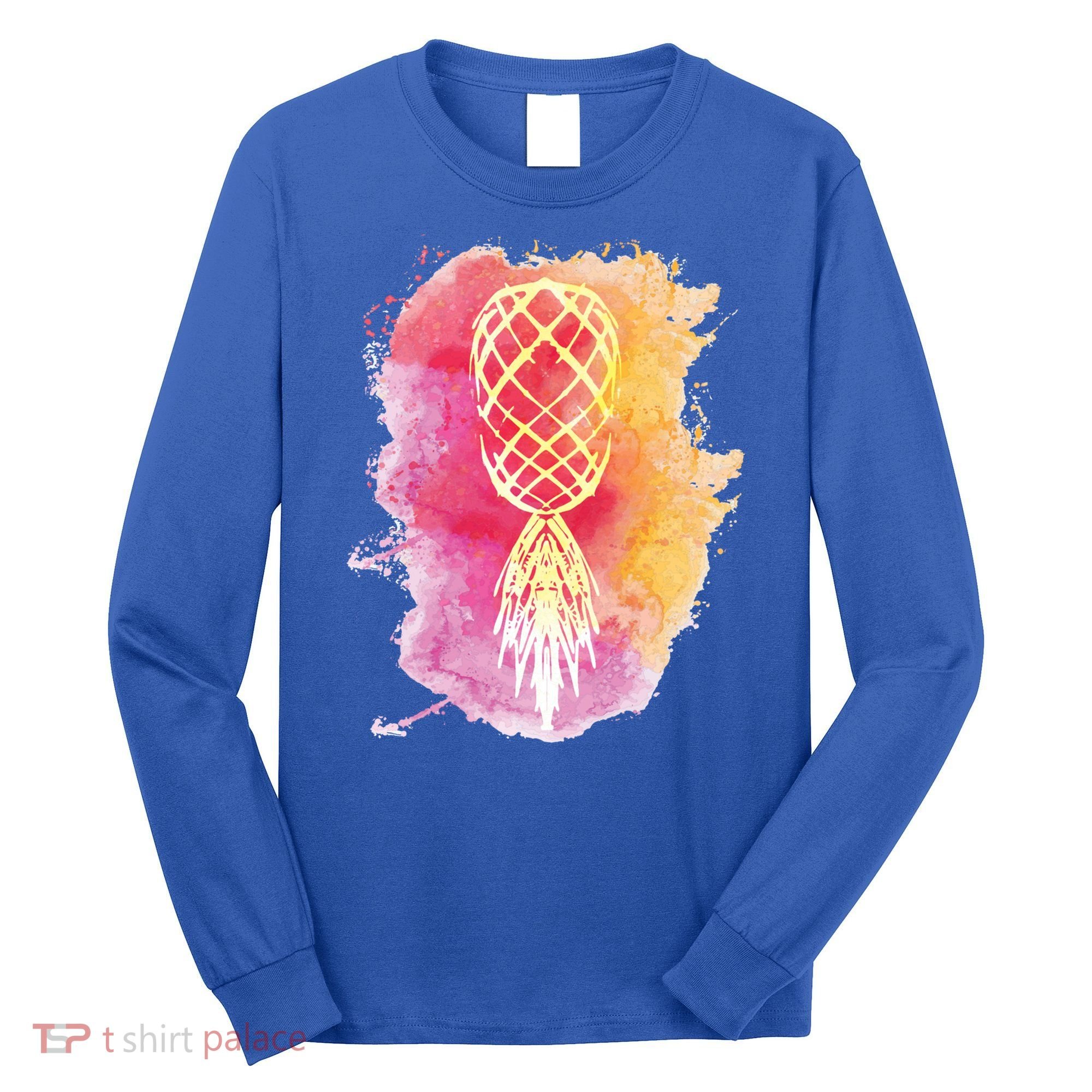 Swingers Subtle Artistic Upside Down Pineapple Gift Long Sleeve Shirt