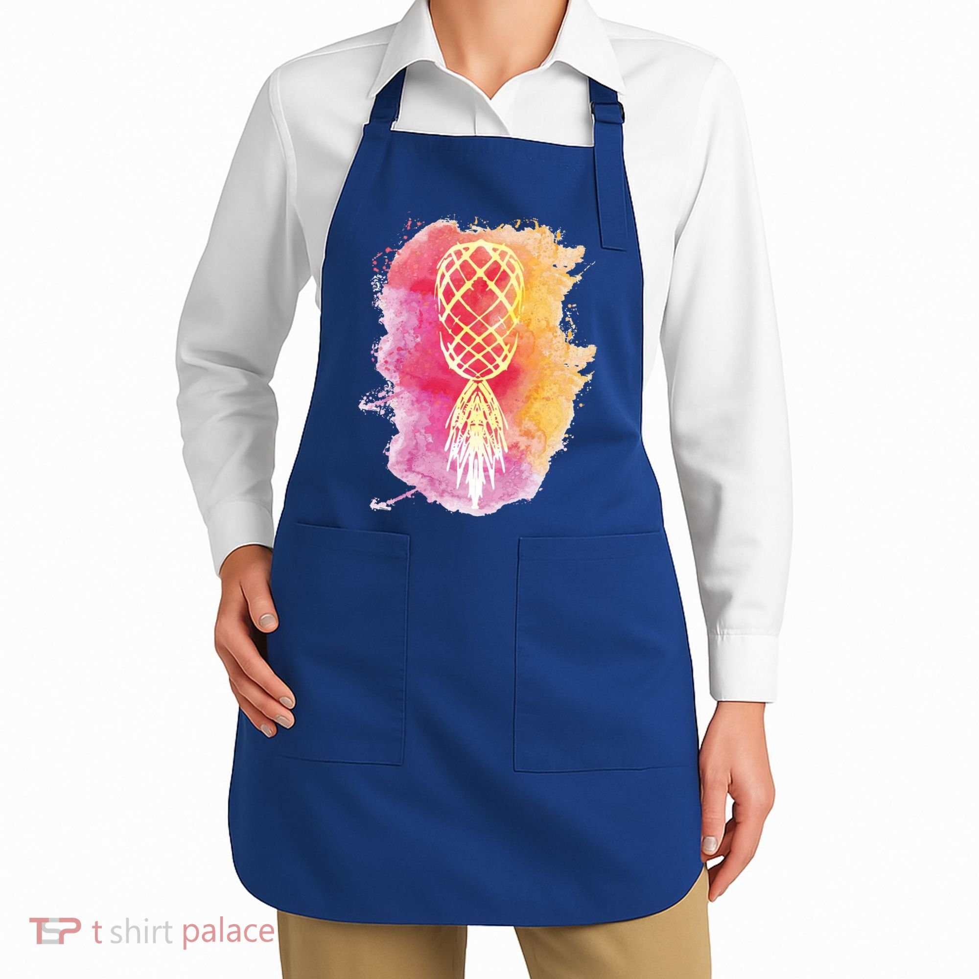 Swingers Subtle Artistic Upside Down Pineapple Gift Apron