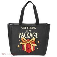 Stop Staring At My Package Funny Rude Xmas Christmas Tote Bag thumb 0