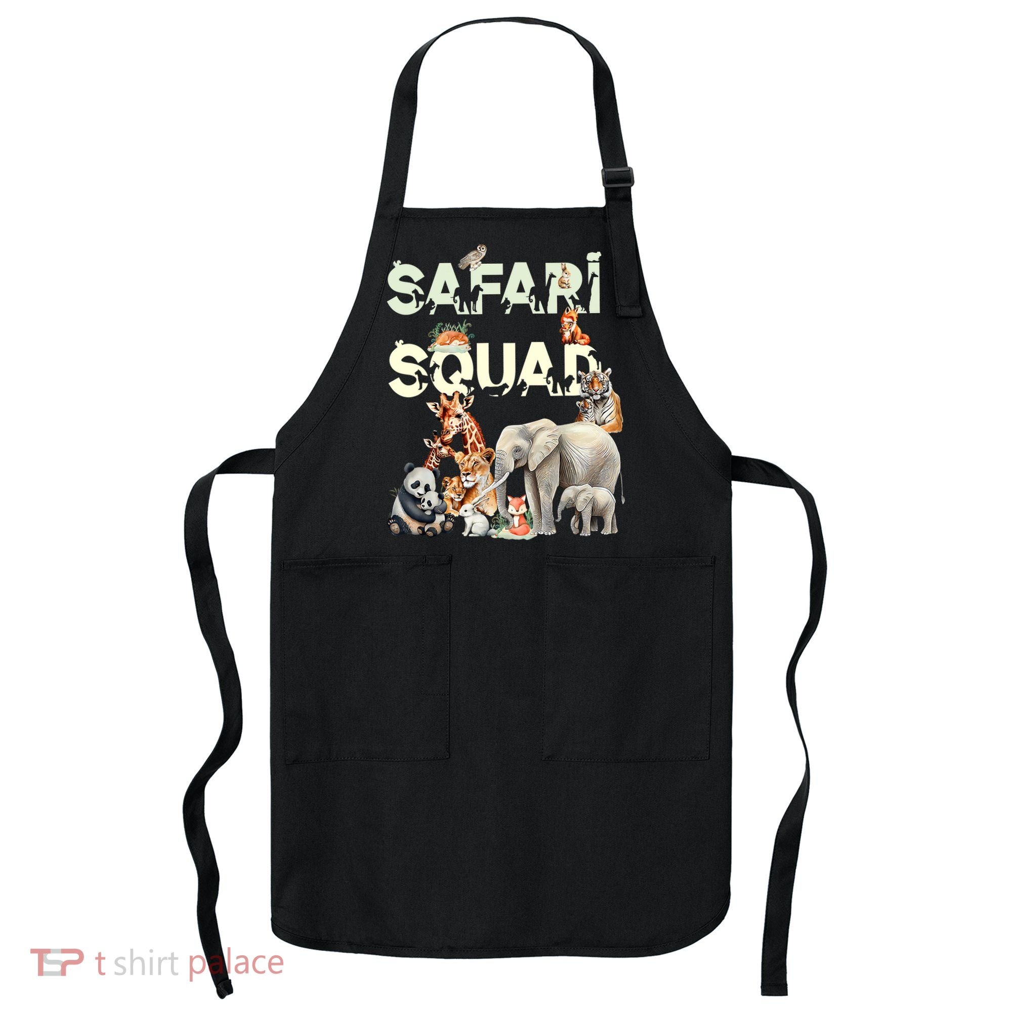 Safari Squad Animals Funny Zoo Animal Lovers Funny Safari Apron