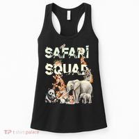 Safari Squad Animals Funny Zoo Animal Lovers Funny Safari Women's Tank Top thumb 0