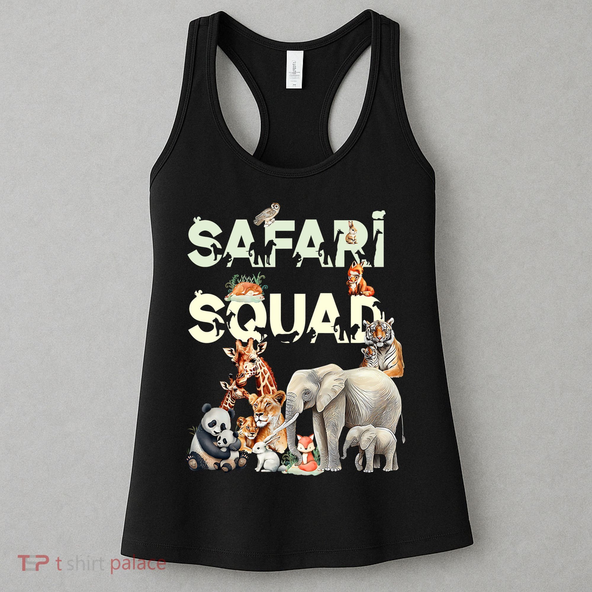 Safari Squad Animals Funny Zoo Animal Lovers Funny Safari Women's Tank Top