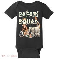 Safari Squad Animals Funny Zoo Animal Lovers Funny Safari Baby Bodysuit thumb 0