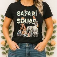 Safari Squad Animals Funny Zoo Animal Lovers Funny Safari Women's T-Shirt thumb 2