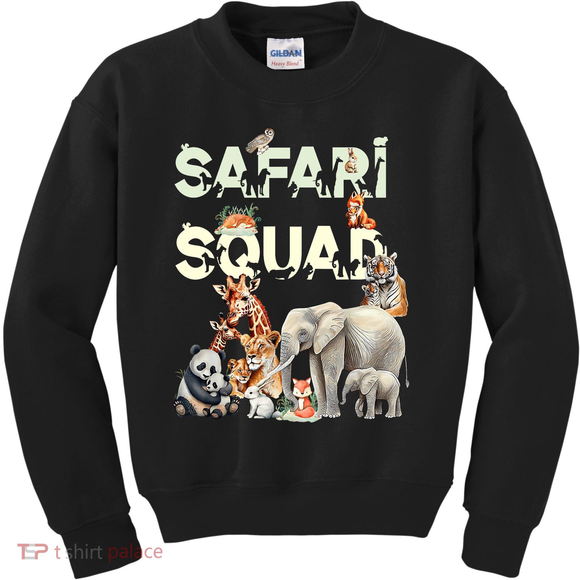 Safari Squad Animals Funny Zoo Animal Lovers Funny Safari Kids Sweatshirt