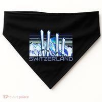 Switzerland Ski Accessories Retro Swiss Skiing Great Gift USA-Made Doggie Bandana thumb 0