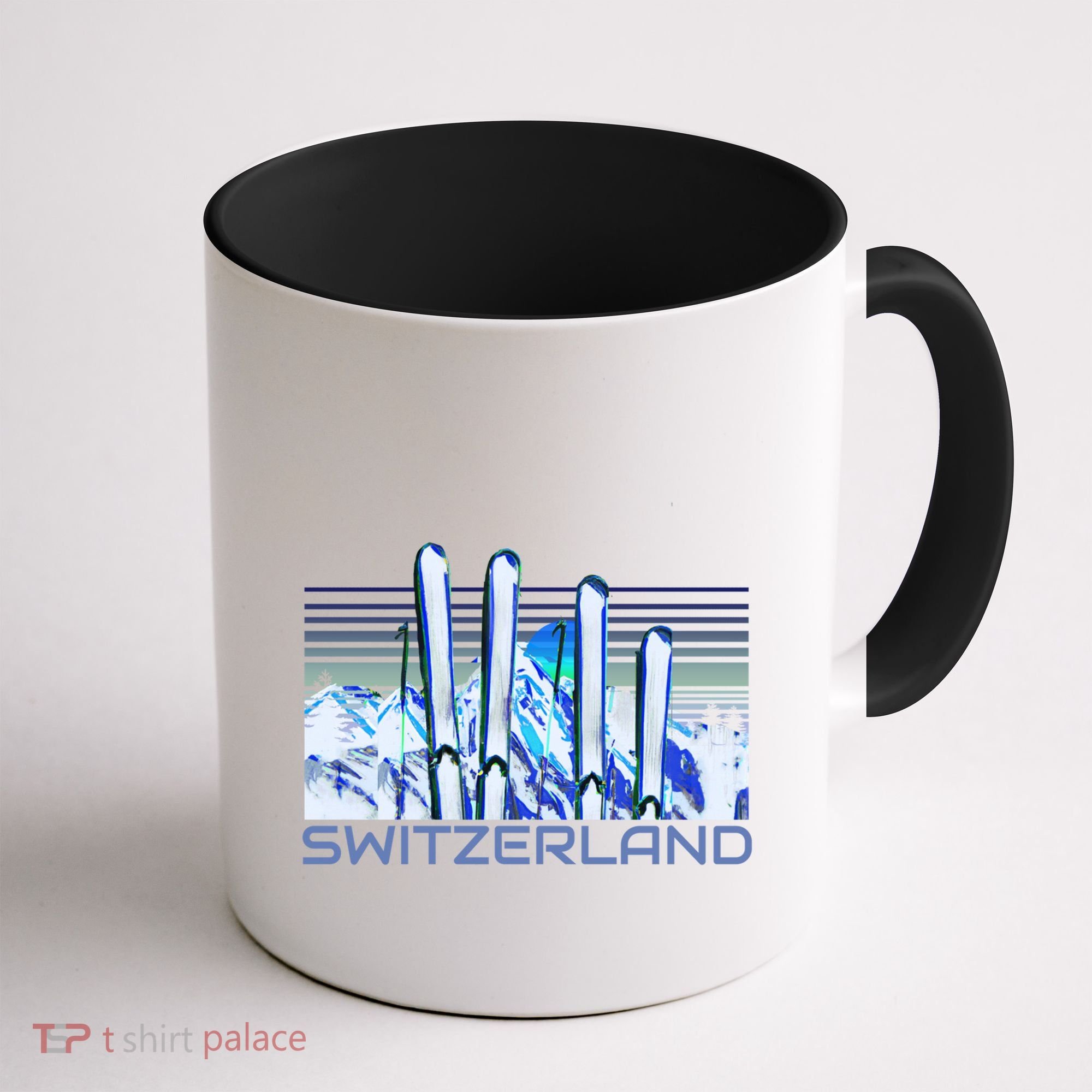 Switzerland Ski Accessories Retro Swiss Skiing Great Gift Coffee Mug