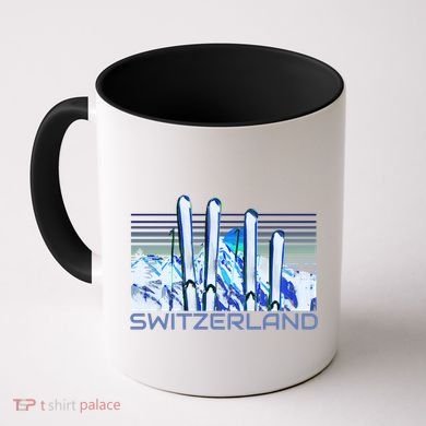 Switzerland Ski Accessories Retro Swiss Skiing Great Gift Coffee Mug