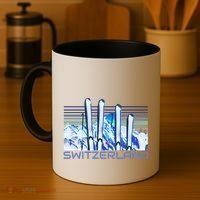 Switzerland Ski Accessories Retro Swiss Skiing Great Gift Coffee Mug thumb 4